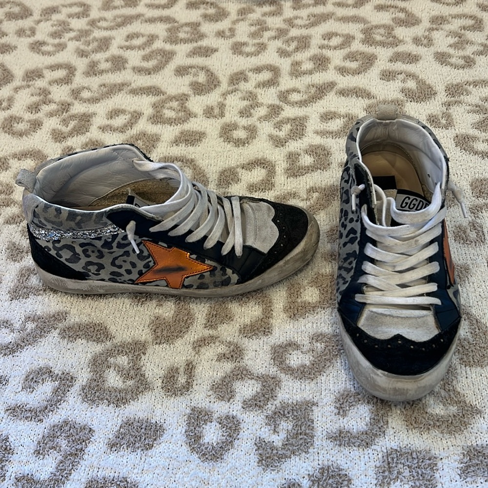 Golden Goose High Top. Size 36. Great Condition. Cheetah Design With Orange.